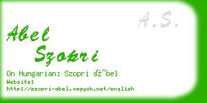 abel szopri business card